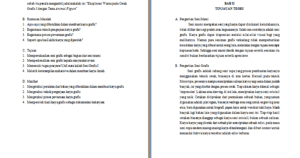 Contoh Makalah Seni Grafis Wisudawan Sukses