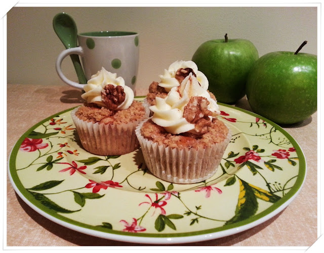 cupcakes crumble manzana