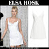 Elsa Hosk in white mini dress at Victoria's Secret event on November 5