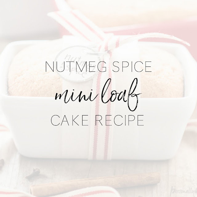 Nutmeg Spice Mini Loaf Cake | A pretty and delicious cake, perfectly spiced and sized for snacking or gift-giving.