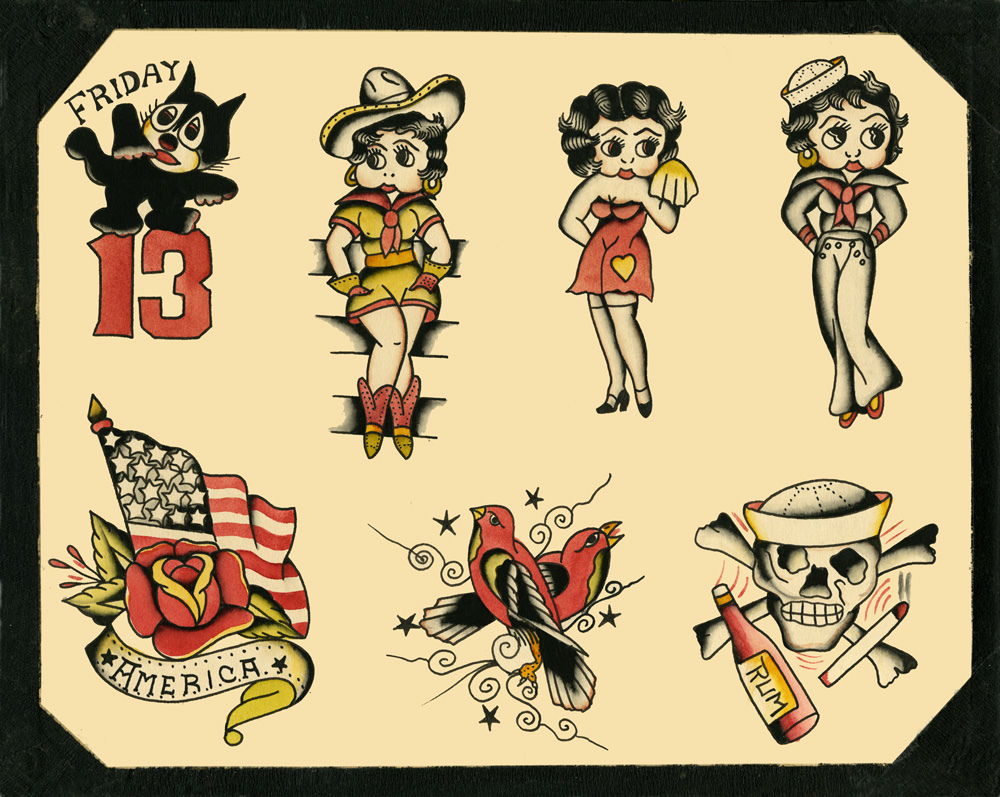 Ретро тату эскизы