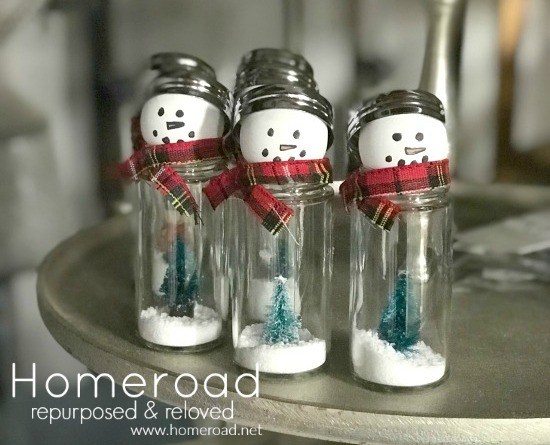Craft fair with DIY snow globe styled snowmen