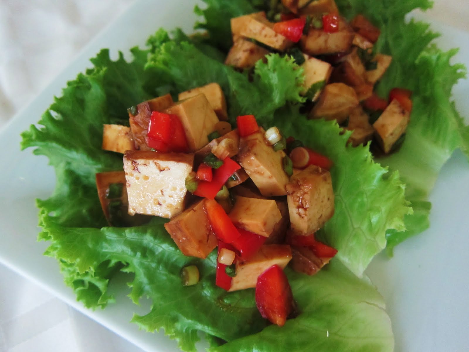 Garlic and Sea Salt Thai Tofu Lettuce Cups