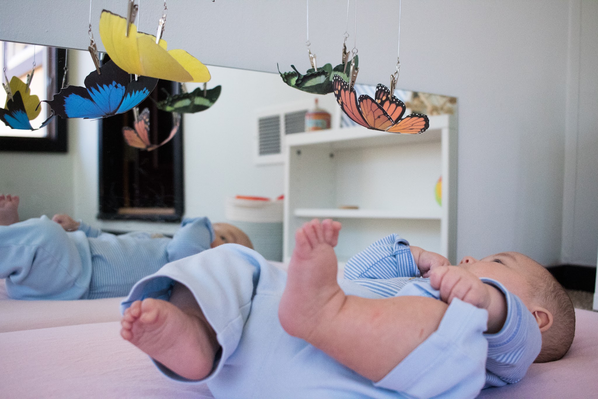 Montessori Baby Week 16 -- The Butterflies Mobile 