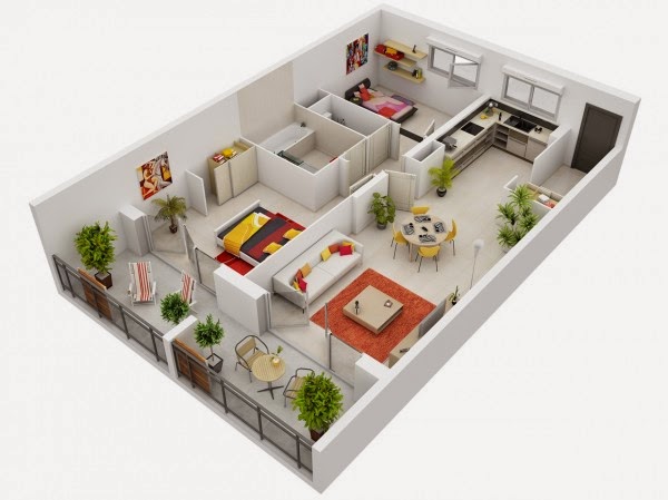 Denah Rumah Minimalis Modern Rumah Material