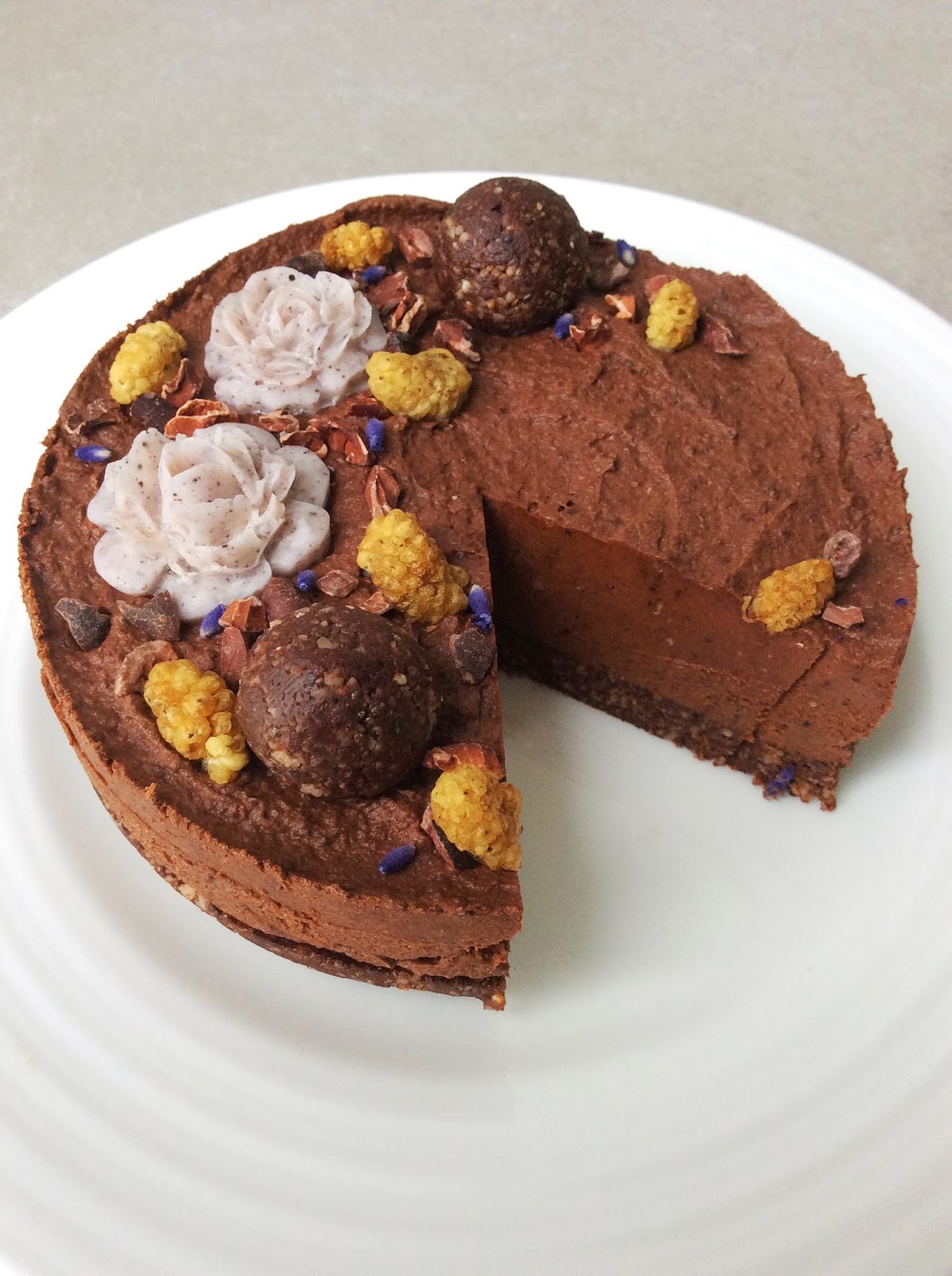 Sweet Potato, Chocolate & Chia No Bake Cake