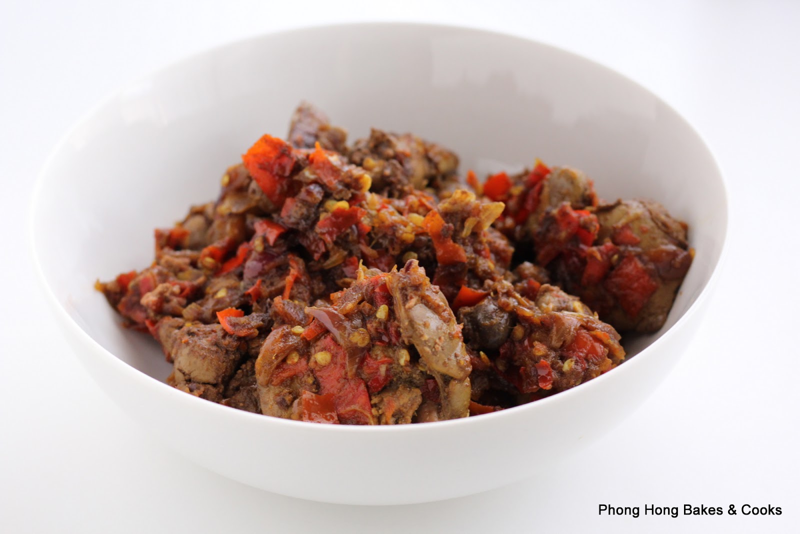 Phong Hong Bakes and Cooks! Fried Chicken Liver with Chilies (Hati