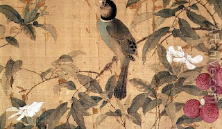 Birds and flowers, detail from a horizontal scroll (Chao Chi)