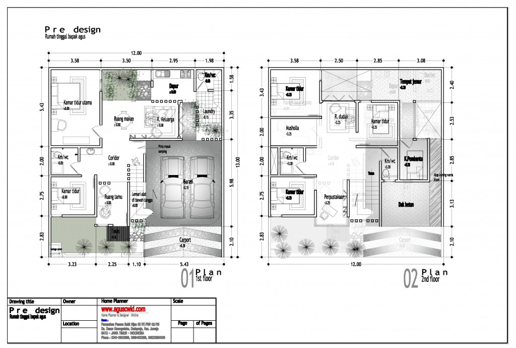 Kumpulan Denah  Rumah  Minimalis Modern Karya Arsitek 