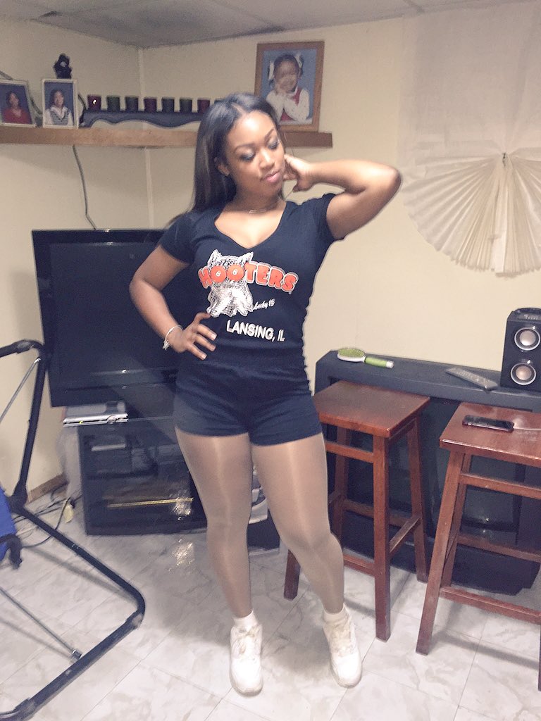 Women`s Legs and Feet in Tights Hooters Girl Weekend,Part DeuxPart One