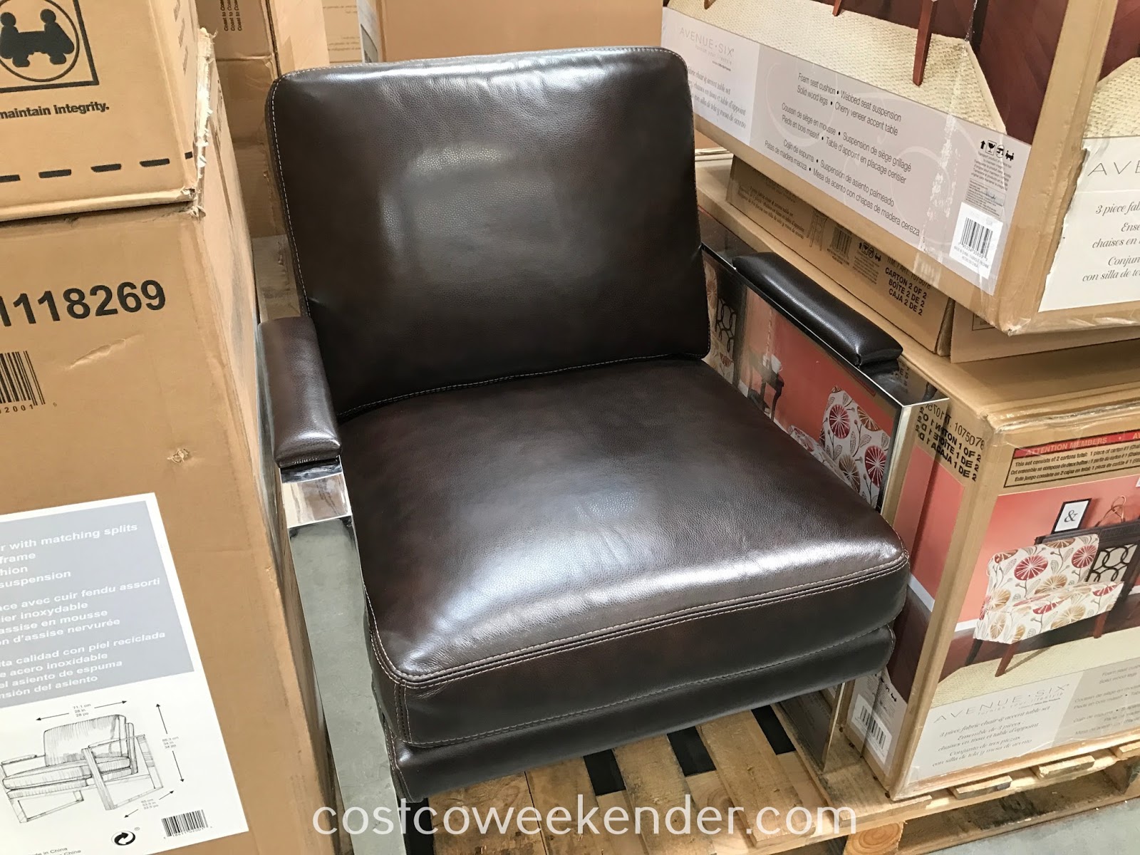 Leather Accent Chair Costco Weekender