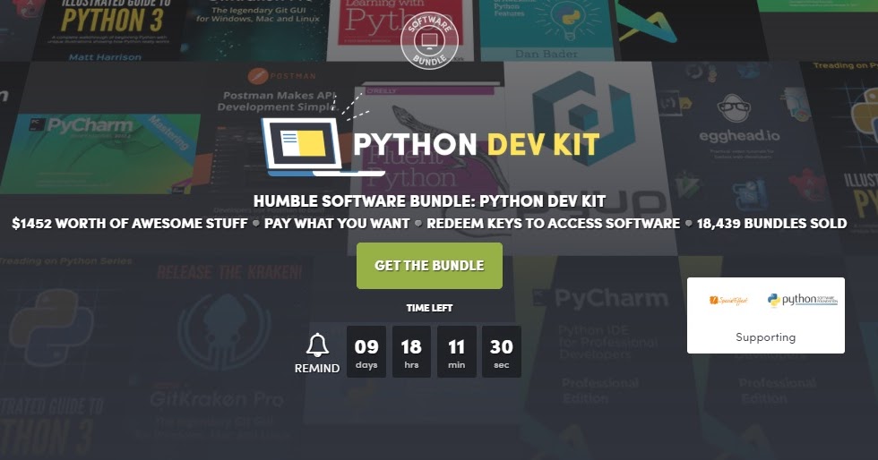 Python Dev Kit no Humble Bundle | Aberto até de Madrugada