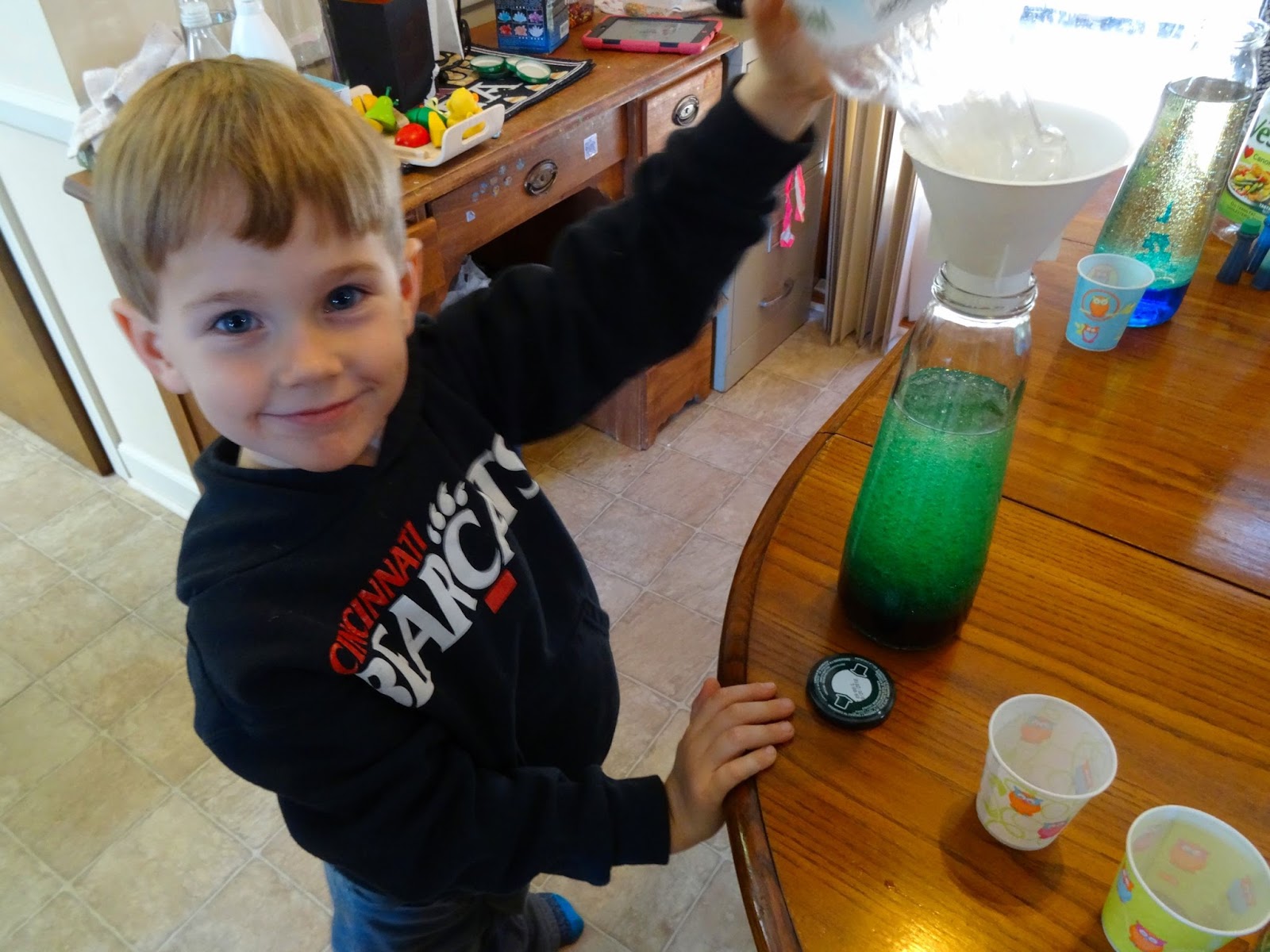 Femme au foyer Lava lamp science experiment