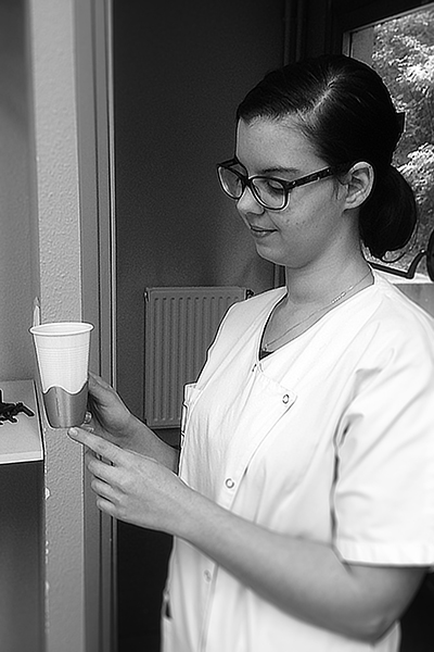 Chloé Lemaire ergothérapeute ex utilisatrice de cette imprimante 3d au pavillon Soret Groupe Hospitalier du Havre