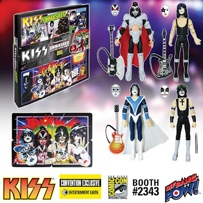 San Diego Comic-Con 2016 Exclusive “Unmasked” KISS Deluxe Action Figure Set by Bif Bang Pow! x Entertainment Earth