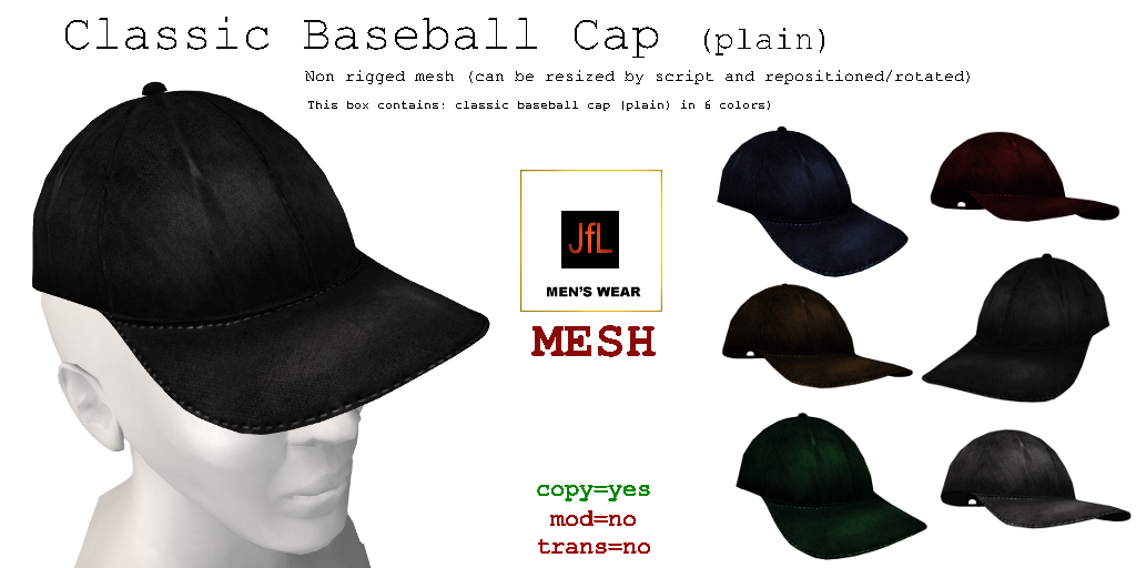 The JfL's store blog.: Baseball cap, plain