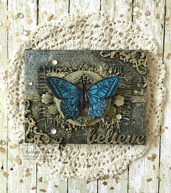 Paperie Expressions Believe Mixed Media Canvas IBS BlogHop