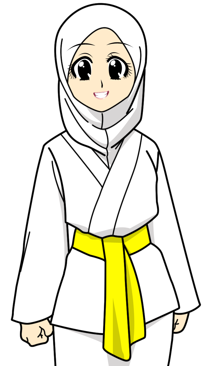 5800 Gambar Kartun Muslimah Karate Gratis