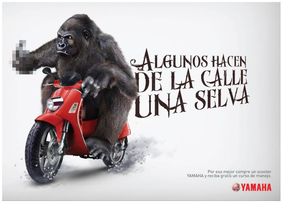 MOTORCYCLE 74 Yamaha scooter advertising campaign Costa Rica