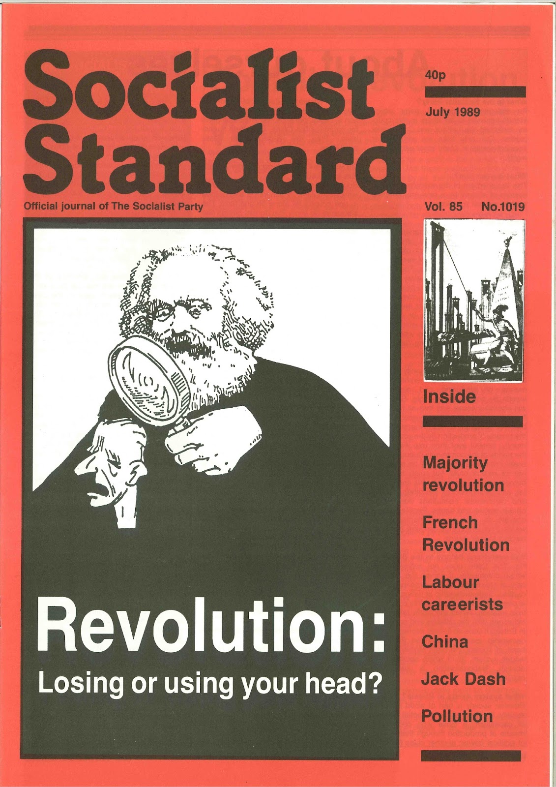 Socialist Standard Past & Present: Letter: Pollution (1989)