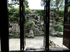 Framed view of rockery at Lingering Garden Suzhou China by garden muses-not another Toronto gardening blog
