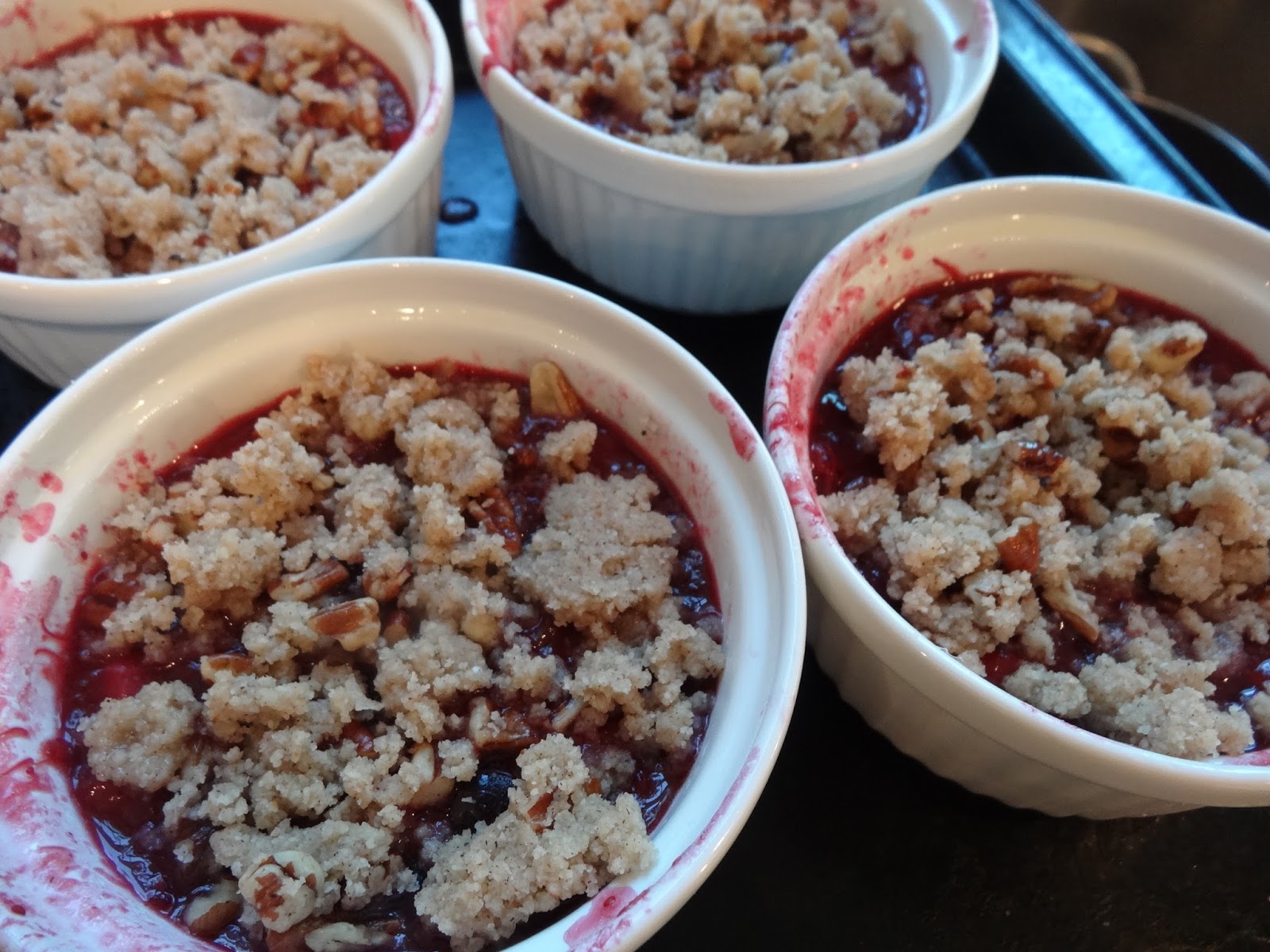 Berry Rhubarb Maple Crisp