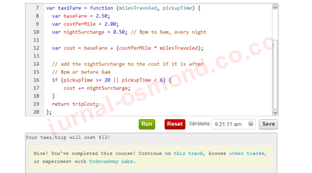Javascript: Biaya Taksi | Jurnal Osmond