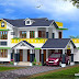 1900 sq.feet Kerala model sloping roof house