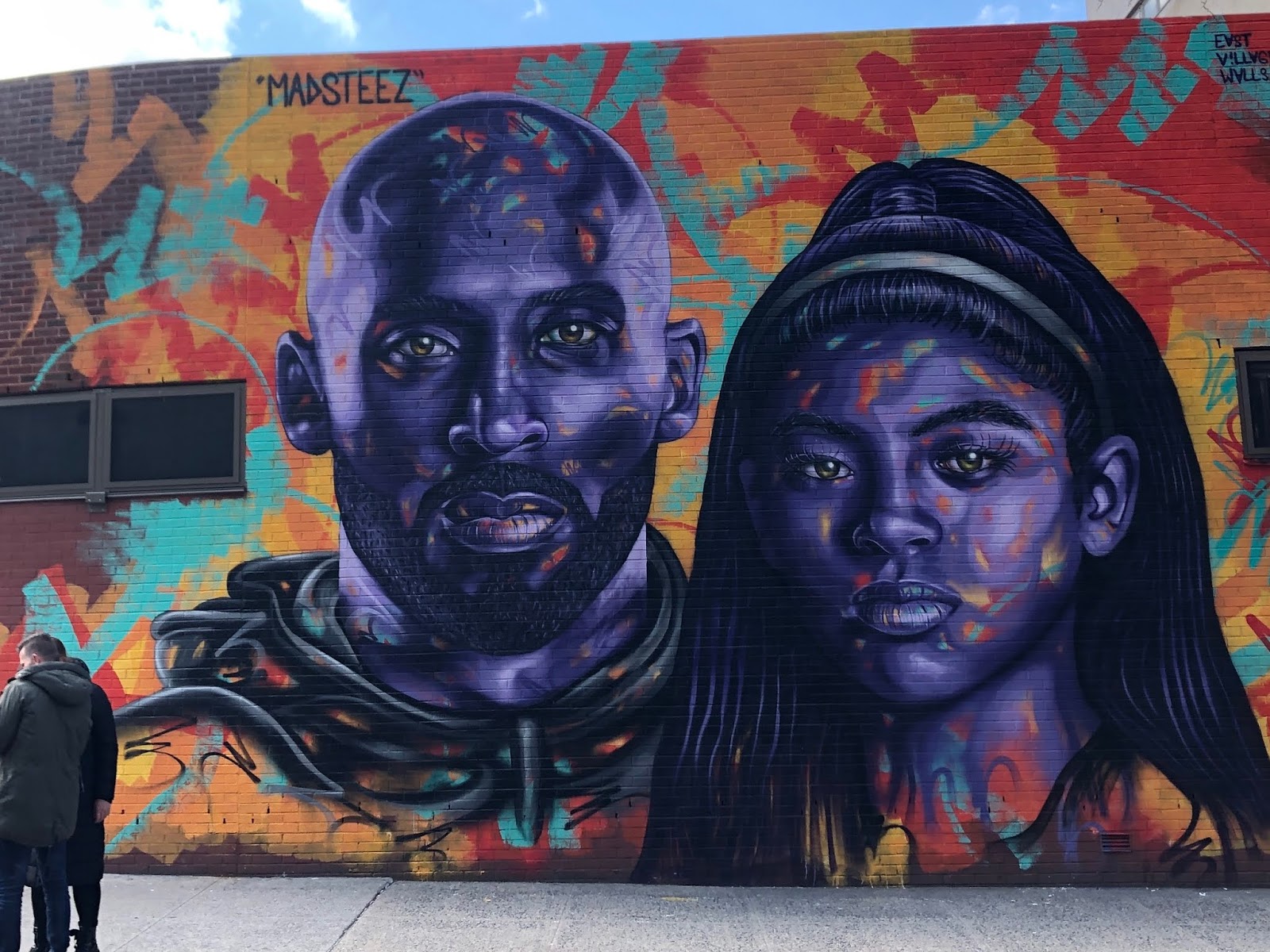 Ev Grieve Here S The Completed Mural Of Kobe And Gianna Bryant On The Lower East Side
