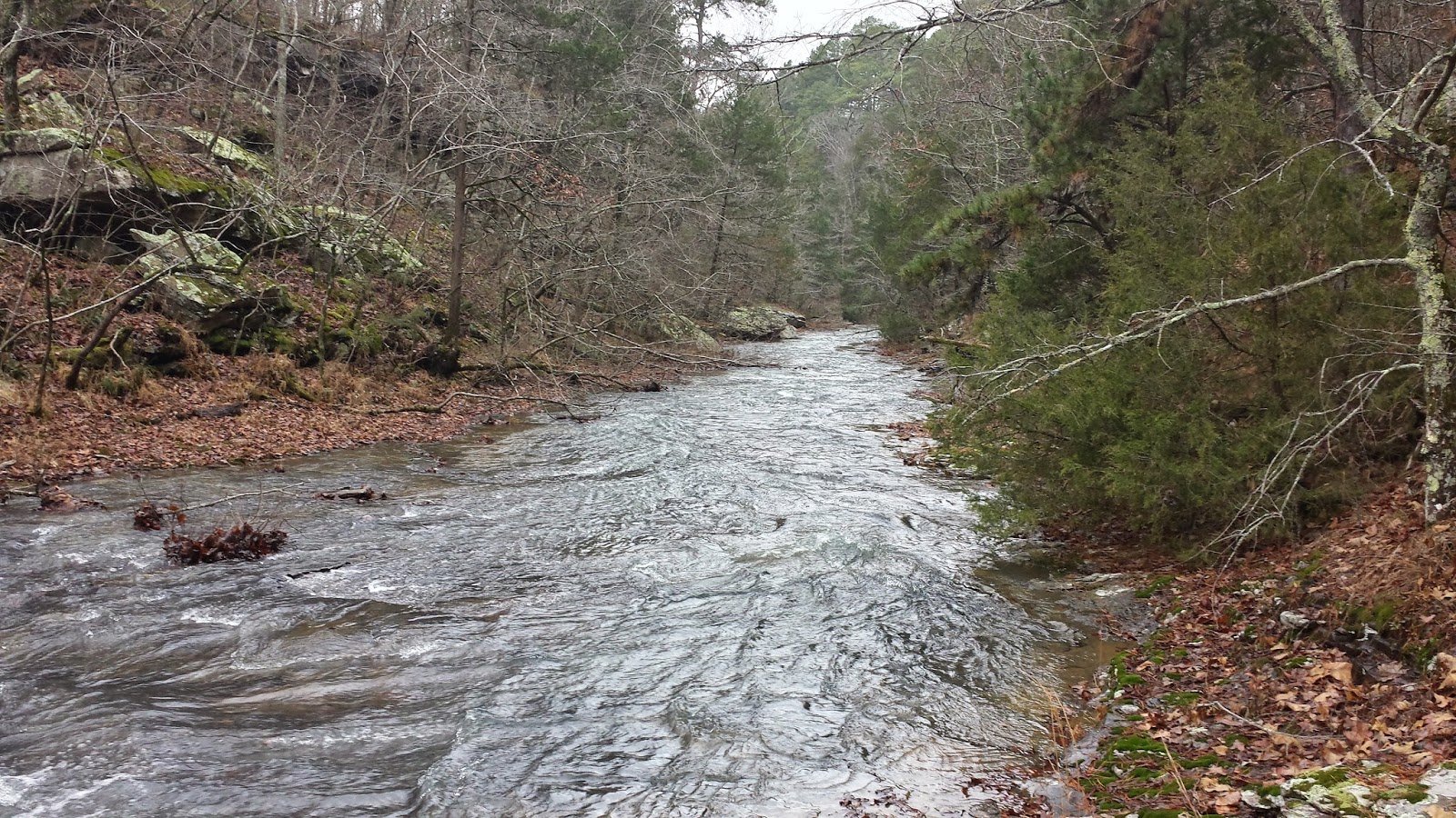 Rick's Hiking Blog White Oak Creek Falls Polyfoss area, Arkansas Ozarks
