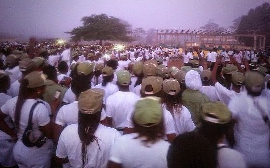 nysc corpers protesting delayed allowance