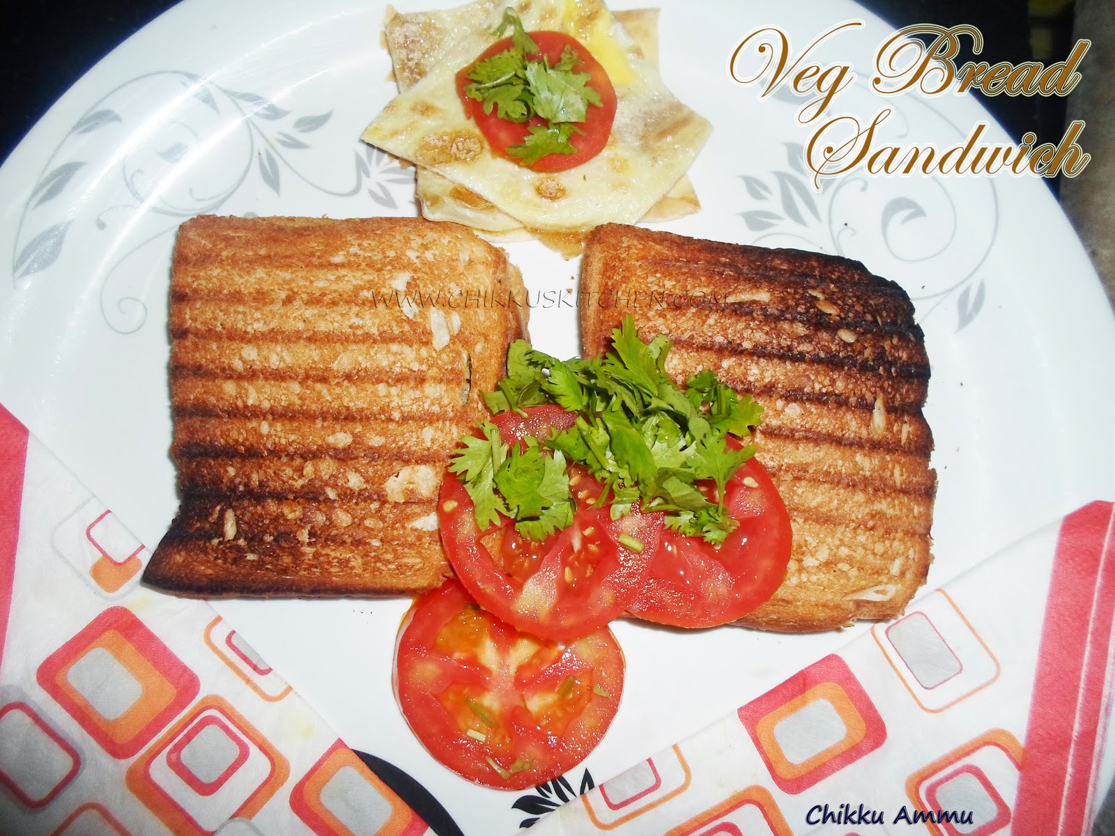 Chikkus Kitchen Veg Bread Sandwich Recipe / Bread Sandwich
