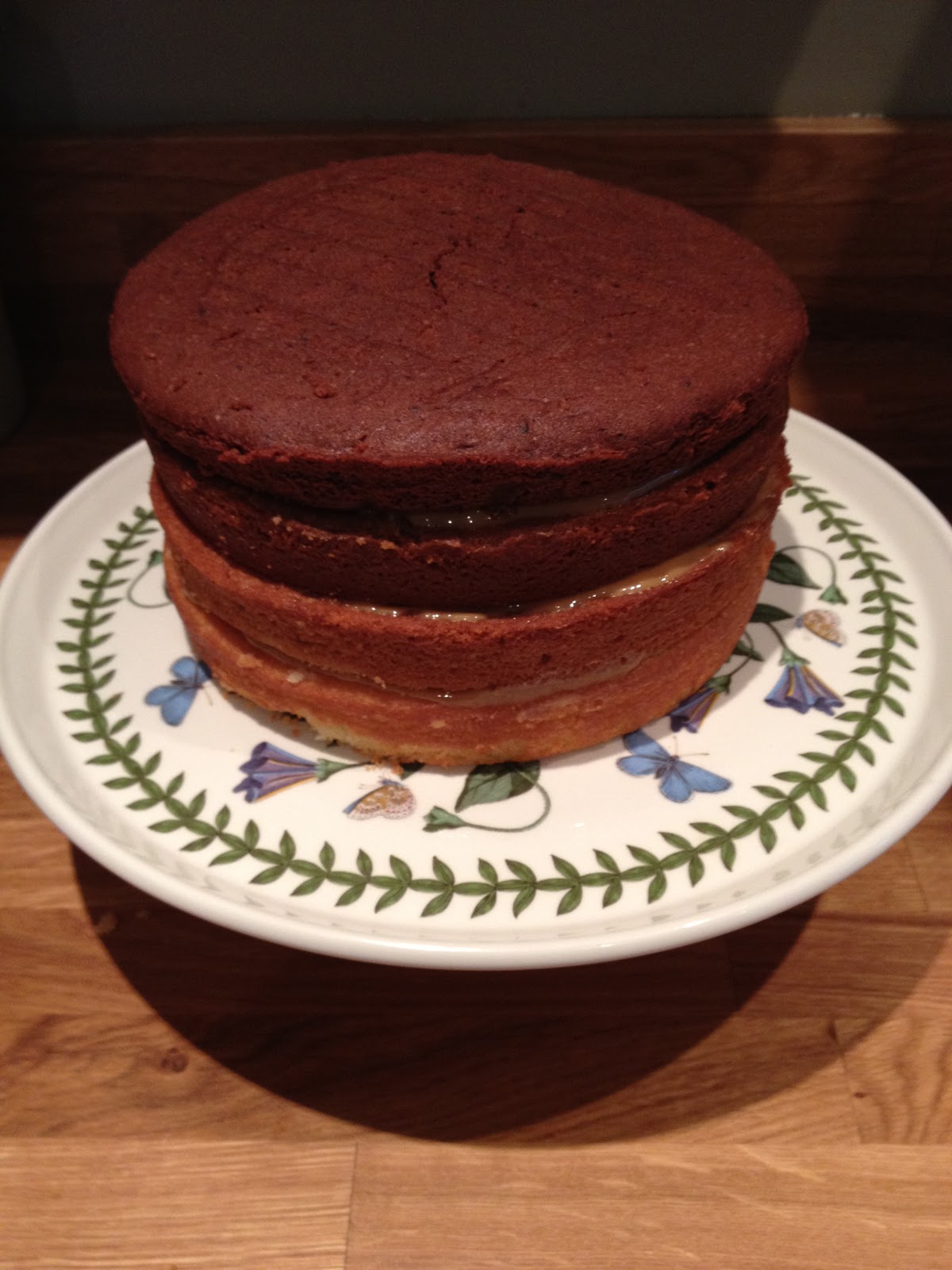 The Fire Side Chocolatecaramel layer cake.