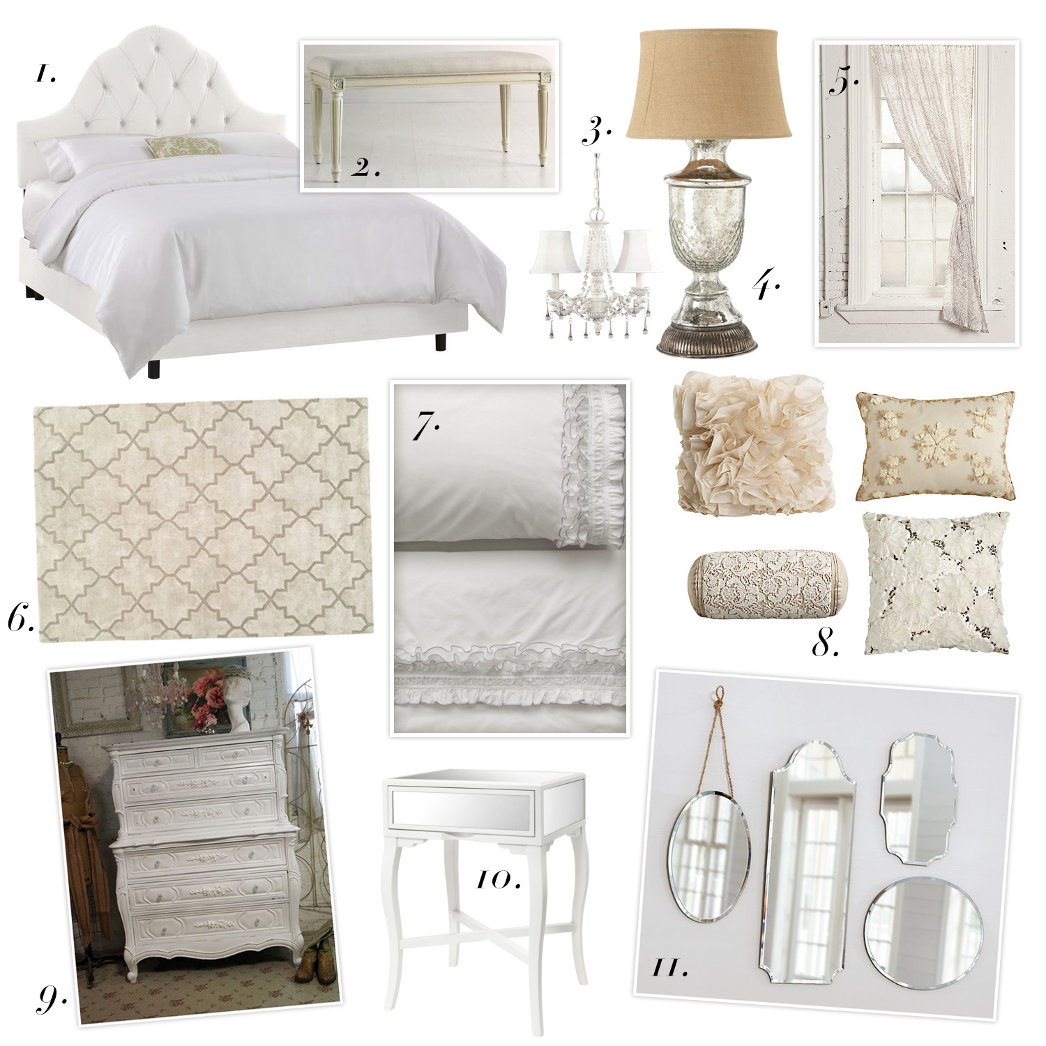 All Things Lovely: Inspiration : Affordable French Bedroom
