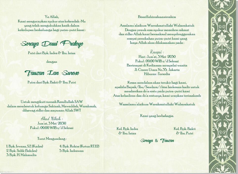 Download Undangan Pernikahan Yang Bisa Diedit Cdr
