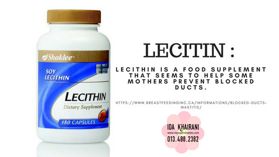 Lecitin supplemen elak saluran susu tersumbat