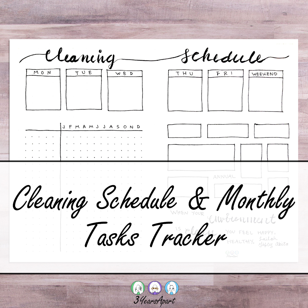 cleaning-schedule-a5-and-half-letter-printable-bullet-journal-and