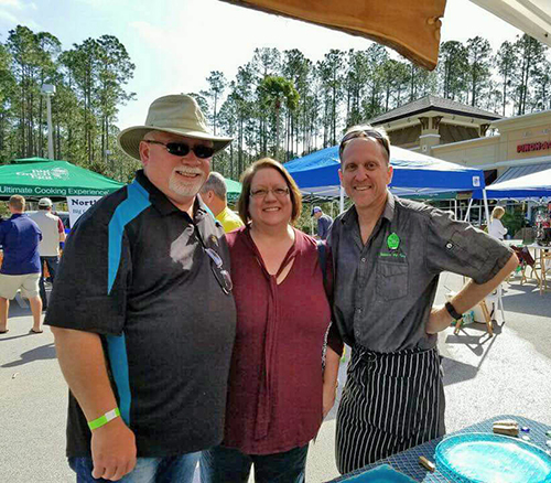 Meeting friends at the North Florida Big Green Egg Eggfest 2017