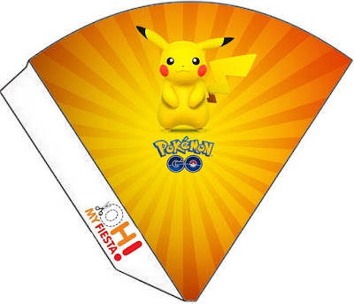 Pikachu: Imprimibles Gratis para Fiestas. Para conos = cucuruchos.