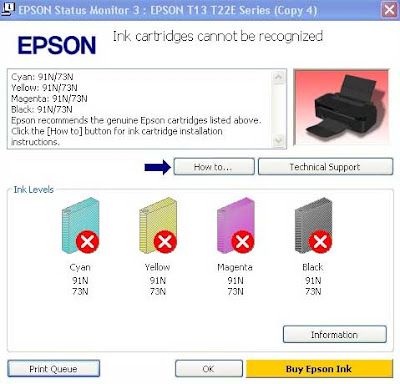 Solusi tinta printer Epson tidak terbaca di komputer