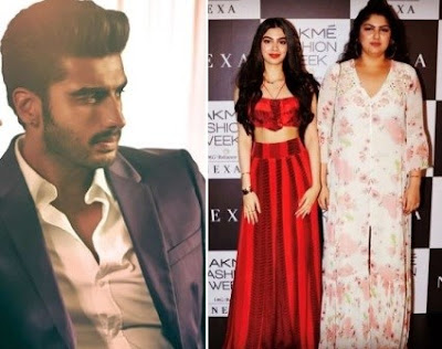 @InstaMag - Arjun Kapoor welcomes Khushi Kapoor and Anushula Kapoor with wit and style, as the sisters walk the ramp at ongoing Lakme Fashion week #instamag-arjun-kapoor-meet-real-showstoppers-khushi-and-anshula
