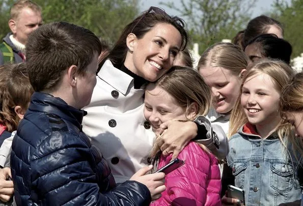 Princess Marie of Denmark attended Geokids event which is a child art project of Danish National Commission for Unesco, held at Geopark Odsherred.