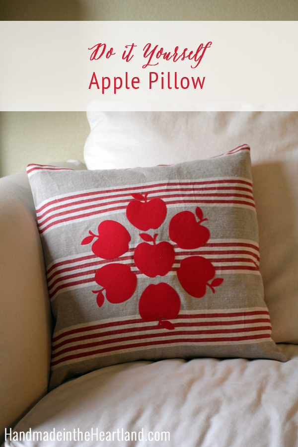 DIY Apple Envelope Throw Pillow