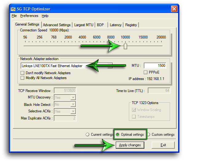 TCP\/IP Optimizer - Software Port