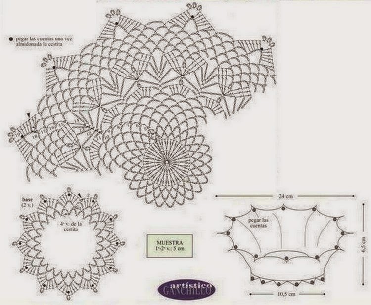 Corbeilles au crochet et leurs grilles gratuites 3