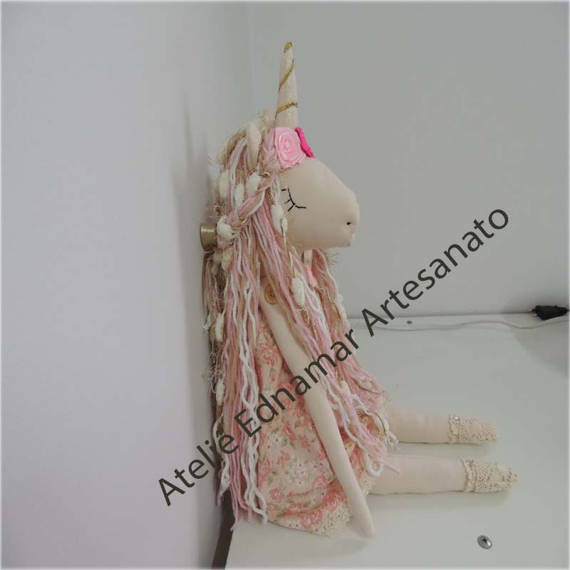 Ednamar Artesanato Boneca Unicórnio em Tecido Artesanato Em Tecido Unicornio ~ Ednamar Artesanato Boneca Unicórnio em Tecido