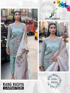 Juvi fashion Rangrasiya Carnation Cotton Pakistani Suits Eid and Ramzan Special