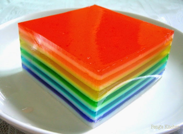 Peng's Kitchen: Rainbow Agar Agar (Jelly)