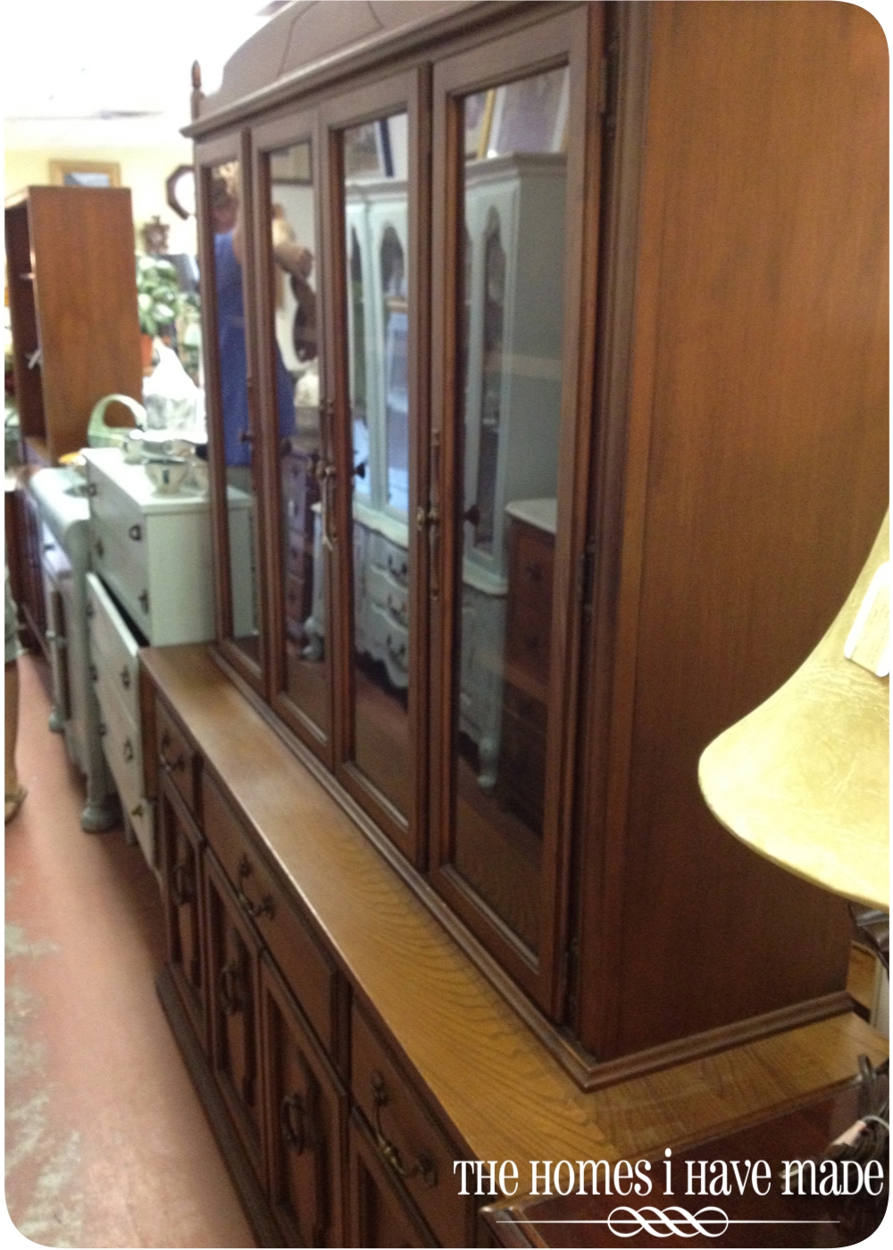 Two Toned Bookcase From A Dining Room Hutch The Homes I Have Made