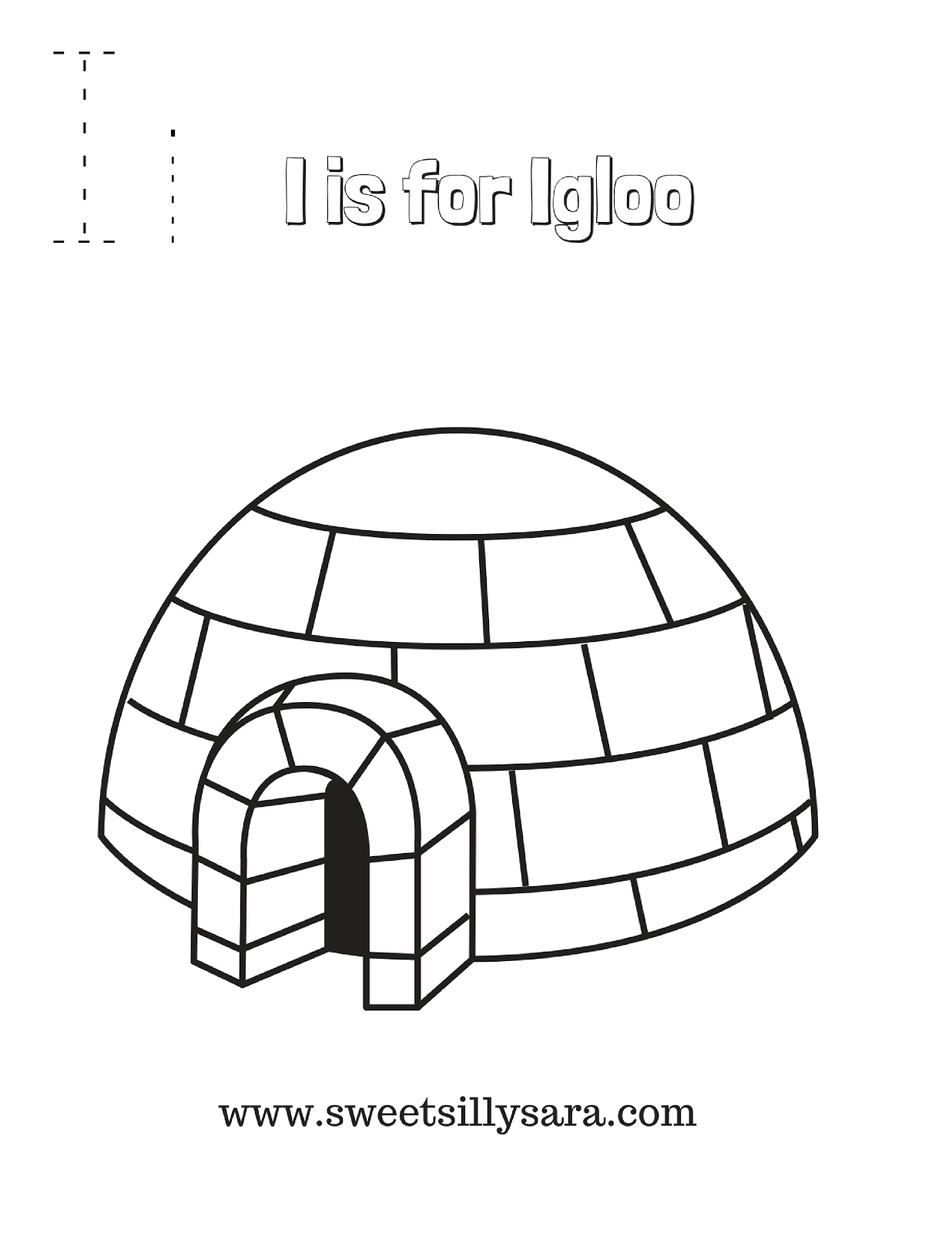 Coloring Page Of Igloo - 75+ SVG File for Cricut